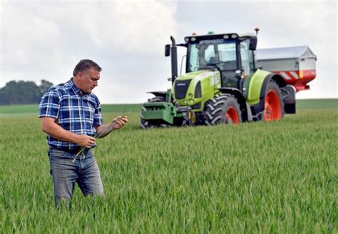 Image d'un champ de maraîchage avec un agriculteur et un technicien discutant