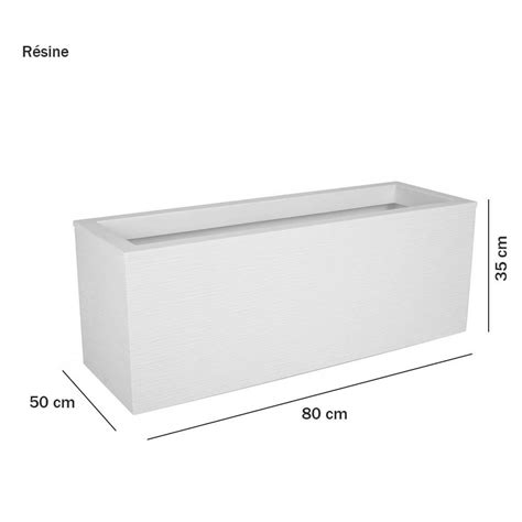Schéma des dimensions d'une jardinière carrée de 80 cm