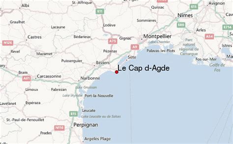Carte touristique montrant la proximité entre Vias, Béziers et le Cap d'Agde
