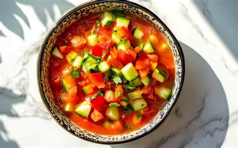 Ingrédients frais pour le gazpacho