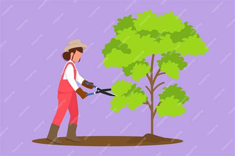 Illustration d'une personne coupant une tige de plante avec un sécateur