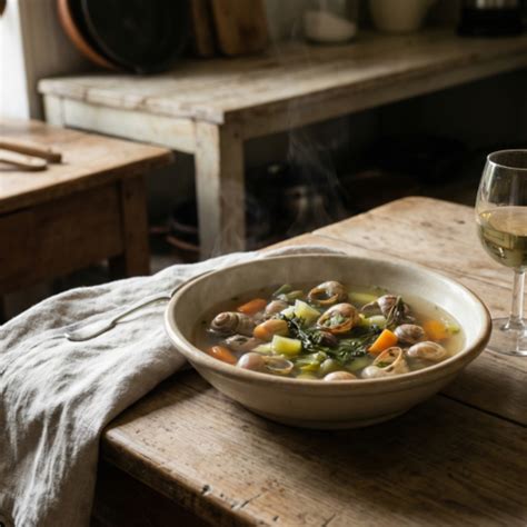 Ingrédients pour le court-bouillon des escargots