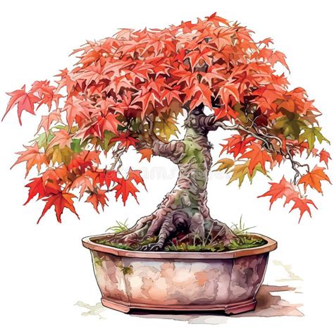 Illustration d'un bonsaï fraîchement rempoté et arrimé dans son pot