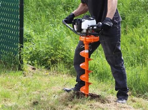 Tarière thermique en action