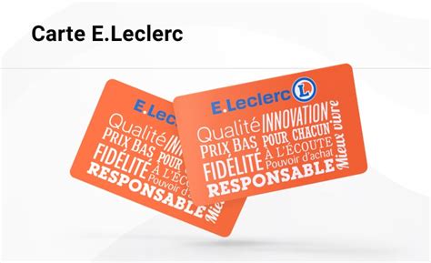 Illustration représentant une carte de fidélité E.Leclerc avec des icônes de cagnottage et des symboles de remises