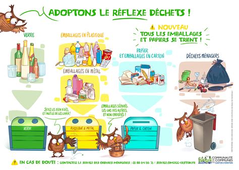 Illustration du tri des déchets domestiques