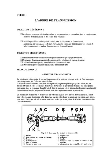 Schéma de montage des fraises sur l'arbre de transmission