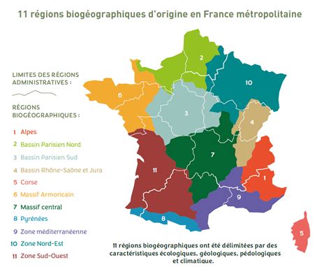 Carte des régions biogéographiques pour la traçabilité des végétaux