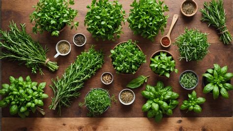 Plats cuisinés avec des herbes aromatiques