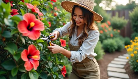 Schéma explicatif de la taille de l'Hibiscus moscheutos en fin d'automne