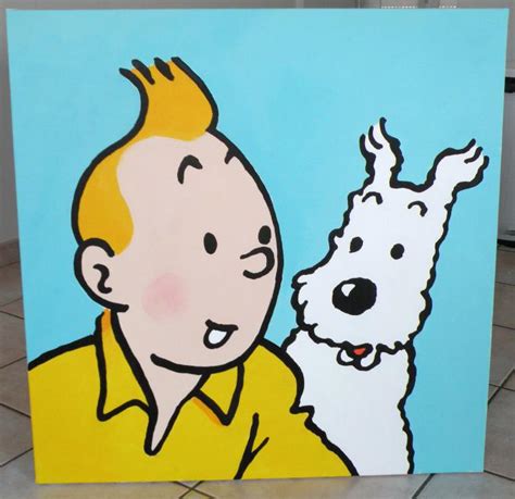 Portrait stylisé de Tintin et Milou