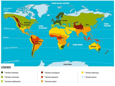 carte représentant différentes zones climatiques et types de sols agricoles