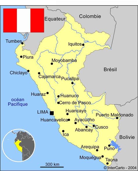 Carte des îles Chincha, Pérou