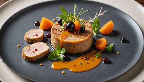 Assiette gastronomique agrémentée d'une réduction d'hibiscus