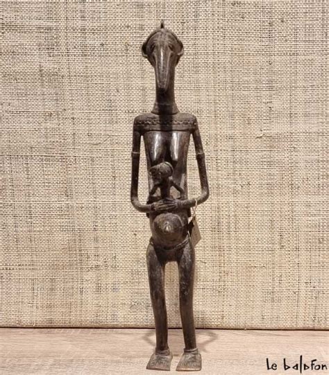 statuette africaine en bronze patiné