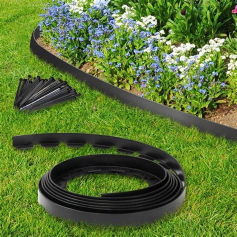 Bordure de jardin souple en polypropylène noir