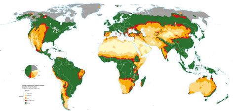 Carte mondiale des zones touchées par la désertification