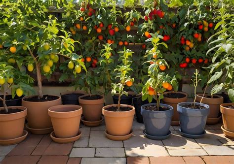 Photo d'un petit jardin urbain avec plusieurs arbres fruitiers 