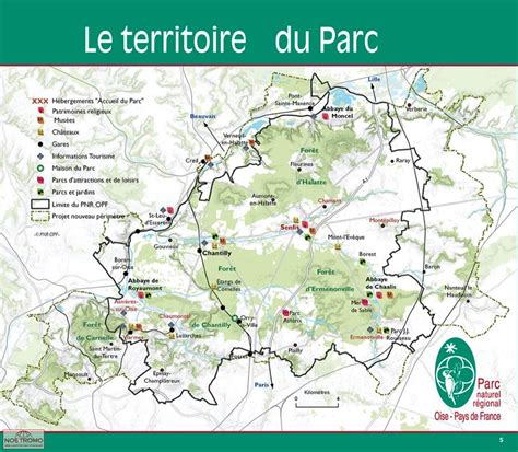 Carte des sentiers du Parc naturel régional Oise pays de France