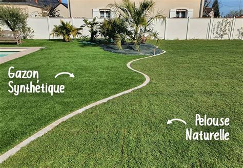Schéma comparatif pelouse naturelle vs pelouse synthétique