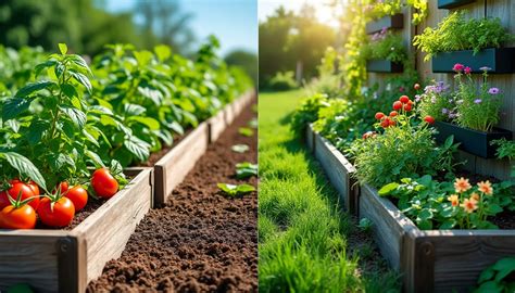 Photo comparative : un potager paillé au coco vs un potager sans paillage montrant la différence de rétention d'humidité