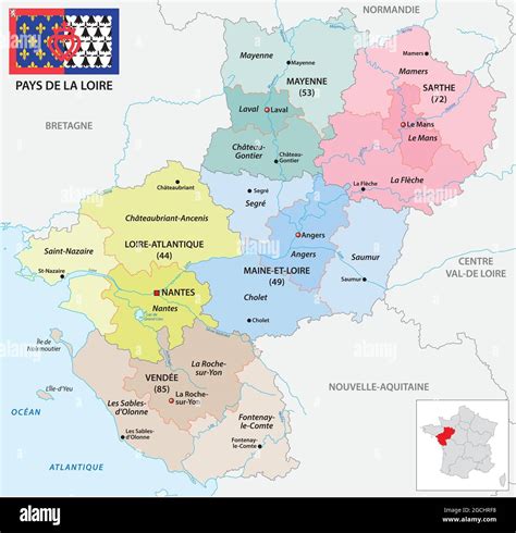 Carte géographique illustrant la densité des pépinières dans la région Pays de la Loire