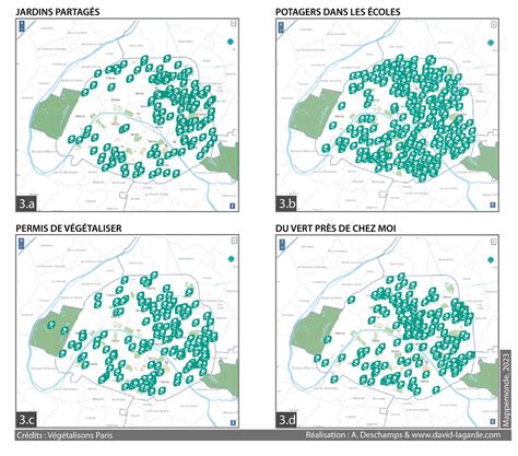 Carte sectorielle identifiant les zones de potagers et espaces verts autour de Beauvoir-sur-Niort