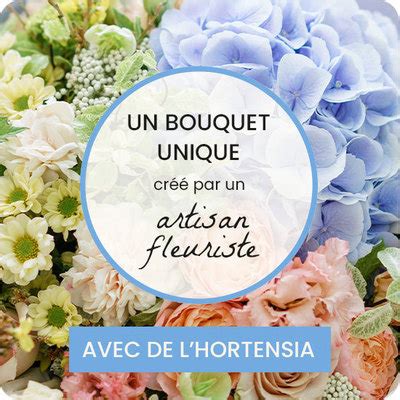 Bouquet d'hortensias par un artisan fleuriste
