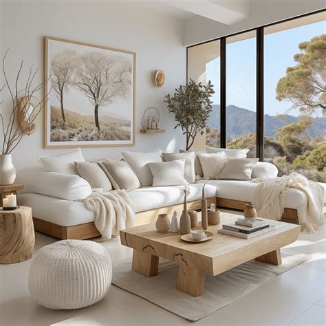 Salon moderne avec tapis clair et meubles sombres