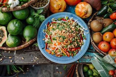 Exemples d'ingrédients frais et locaux pour la cuisine thaïlandaise