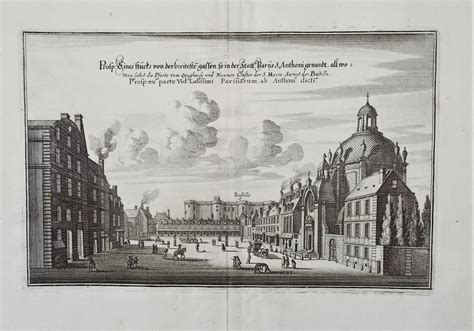 Gravure d'époque montrant le quartier des Cordeliers à Paris