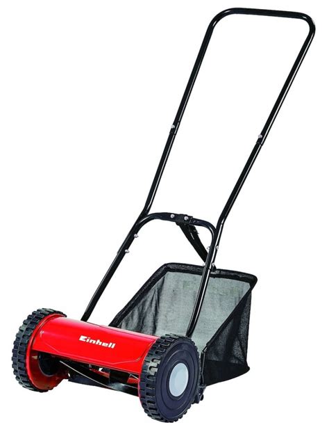 Tondeuse manuelle Einhell GC-HM 300 en action sur une pelouse