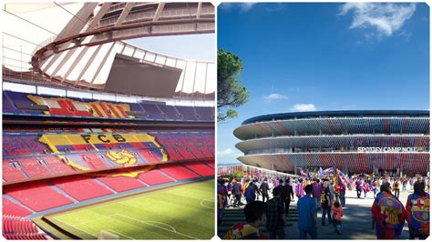 Vue panoramique du stade Camp Nou avant les travaux de rénovation