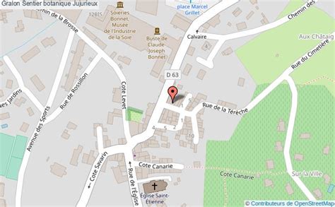 Plan du site des Soieries Bonnet et des cités ouvrières à Jujurieux