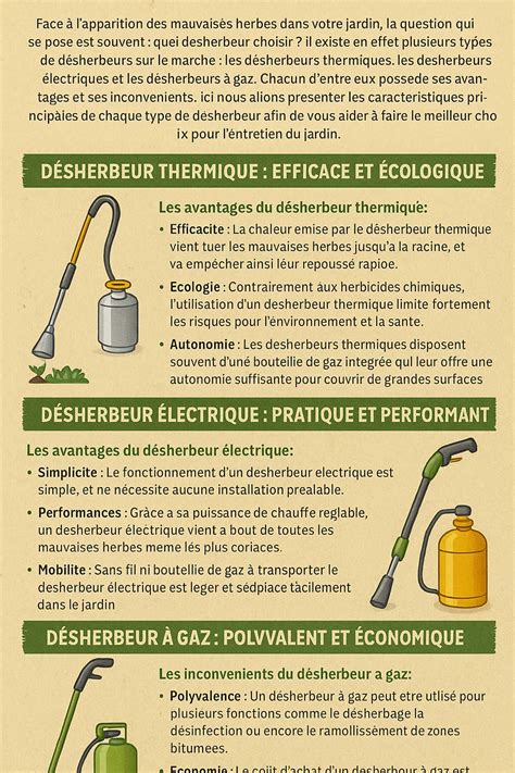 Infographie : Quel désherbeur thermique pour quelle surface ?