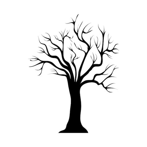 Silhouette d'un arbre en hiver montrant sa structure ramifiée