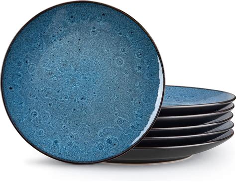 Assiettes en céramique avec motifs Ikat