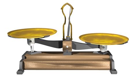 Illustration d'une balance avec deux plateaux : l'un avec le mot 