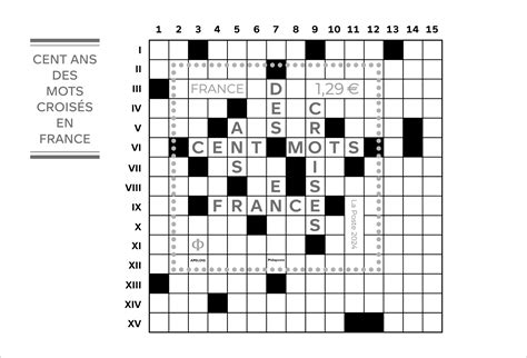 Une grille de mots croisés avec des mots croisés remplis