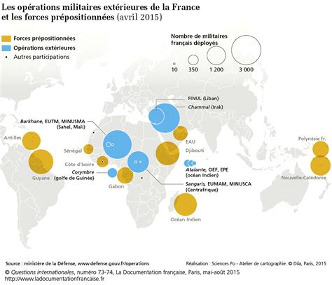 carte des opérations militaires internationales