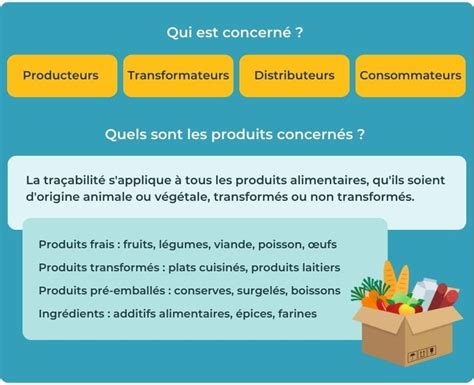 Infographie sur les étapes de la traçabilité alimentaire en atelier de transformation