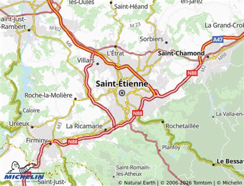 Carte de Saint-Etienne