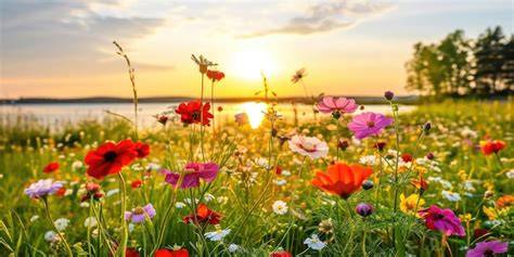 Champ de fleurs sauvages dans le Cantal