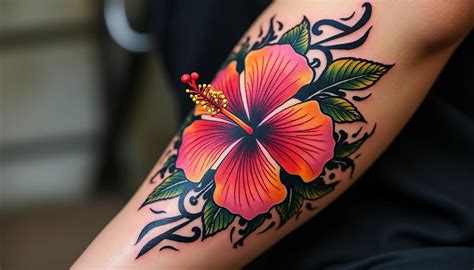 Infographie des significations du tatouage hibiscus