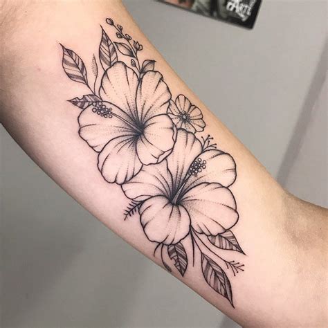 Tableau des emplacements de tatouage hibiscus