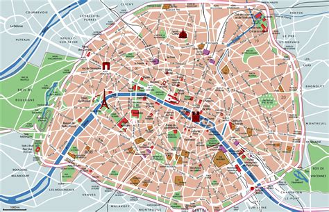 Carte de Paris avec des points d'intérêt pour Verena