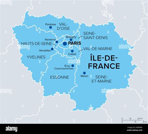 Carte de l'Île-de-France montrant l'emplacement des sites de Moulinot