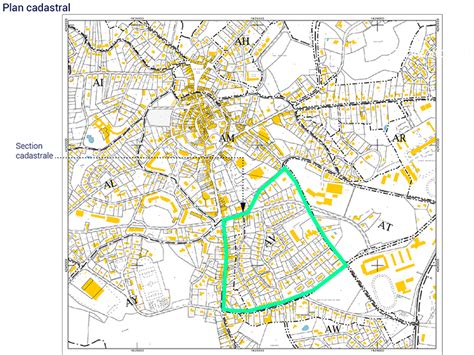 Plan cadastral et localisation administrative des Sables-d'Olonne
