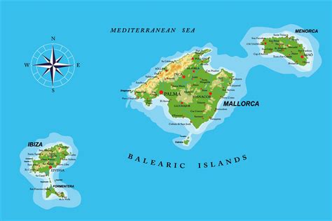 Carte des îles Baléares
