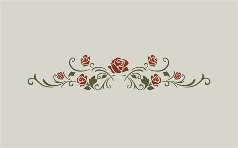 Motif arabesque rose